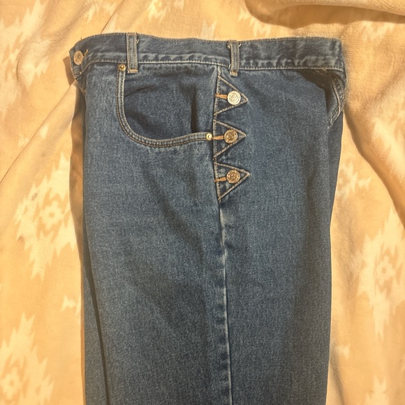 Western High Rise Blue Jeans for Women - Picture 3 of 5